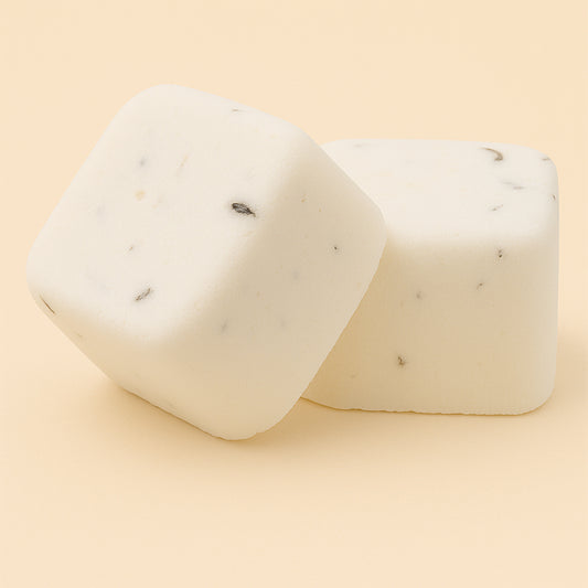 Noctelle Deep Sleep Shower Steamer releasing lavender and eucalyptus vapors in a relaxing evening shower routine.